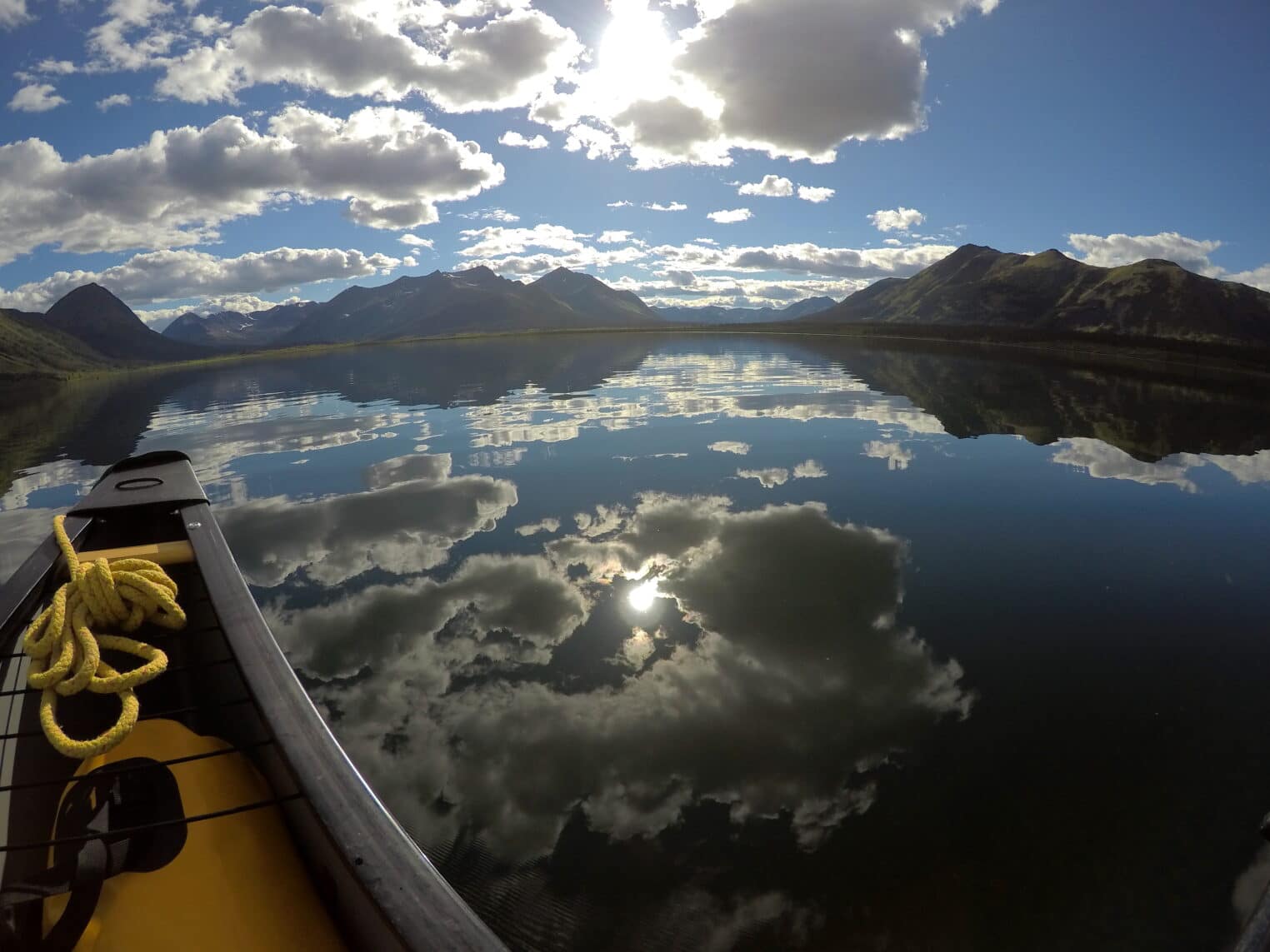 Gorgeous wilderness in a canoe