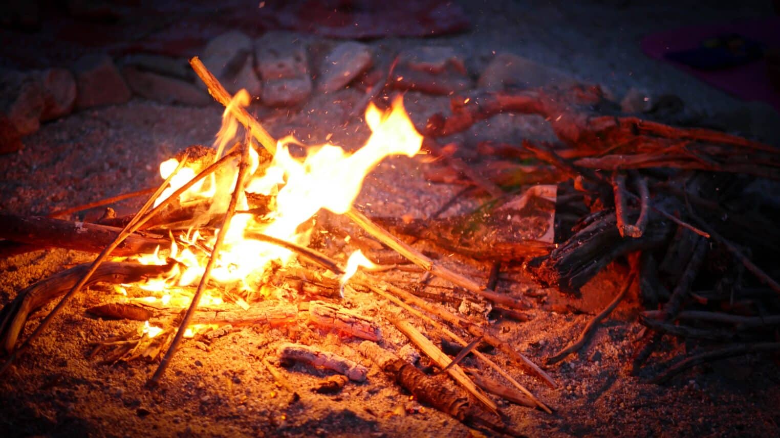 wilderness retreat campfire