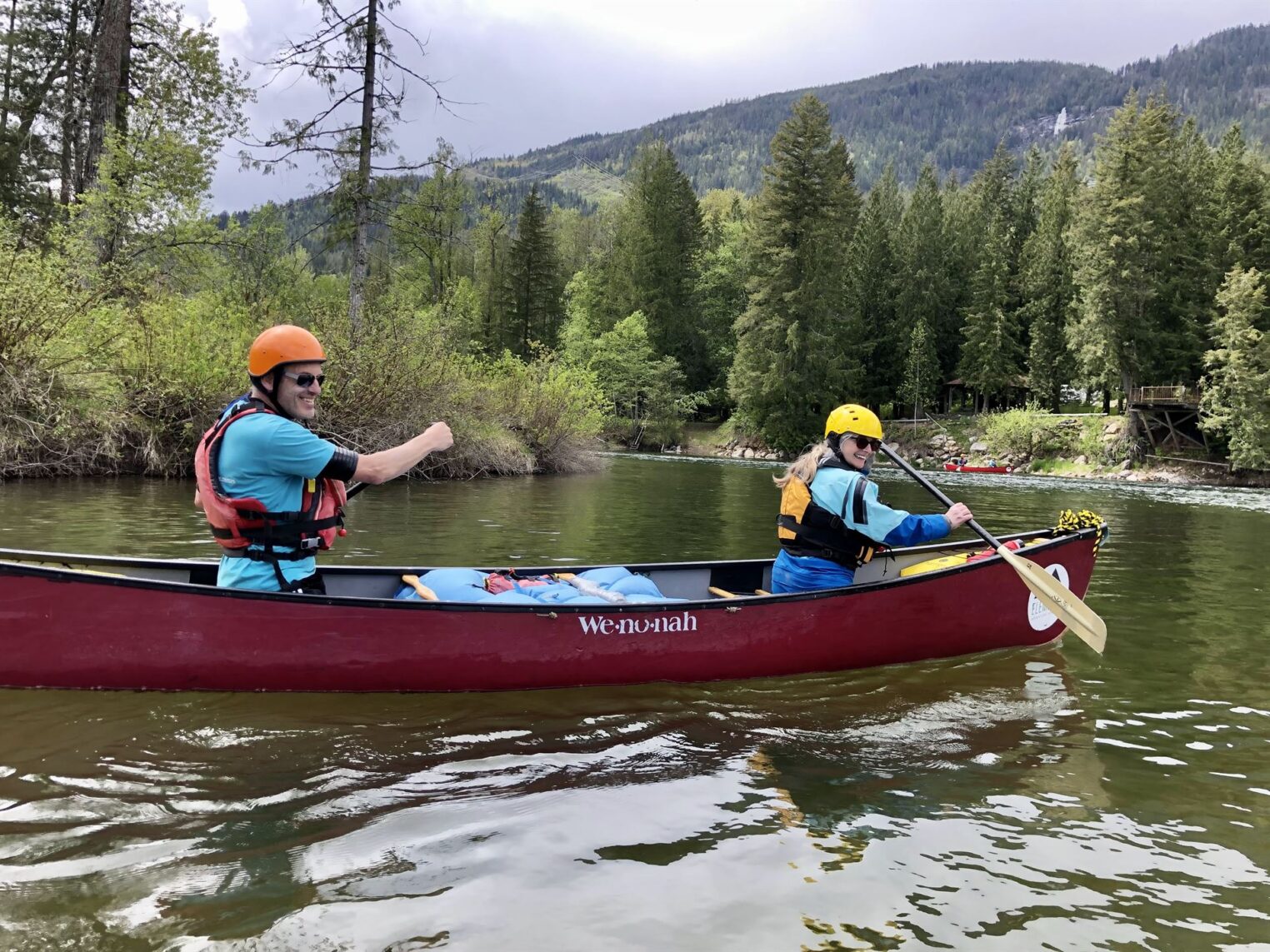 tandem canoeing